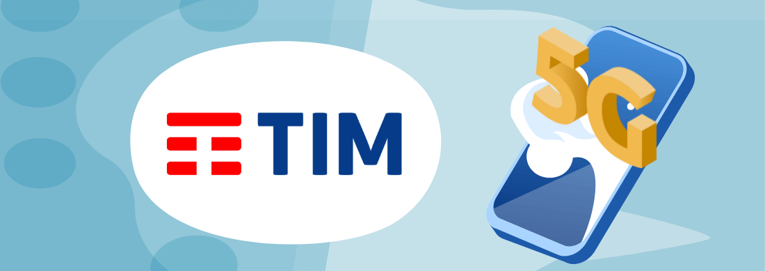 Celular com Internet 5G ao lado da logo da TIM