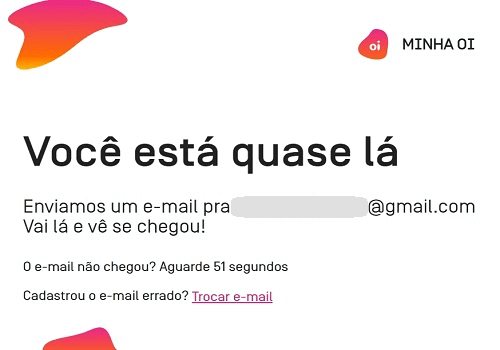 confirmar e-mail minha oi