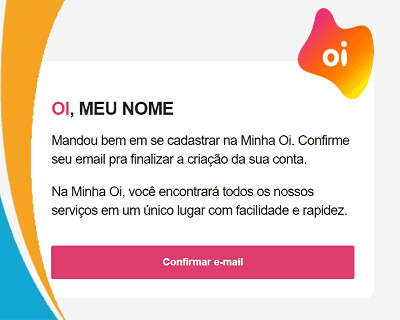 confirmar e-mail minha oi