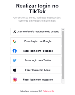 tiktok login