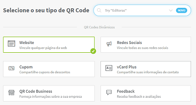 selecionar qr code