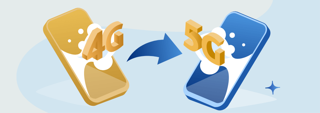 Celulares com simbolo 4G e 5G