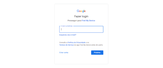 Acessar conta Google