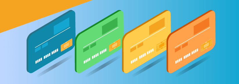 cartao de credito varias cores