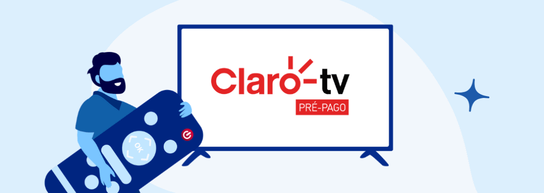 TV com logo claro tv pré-pago
