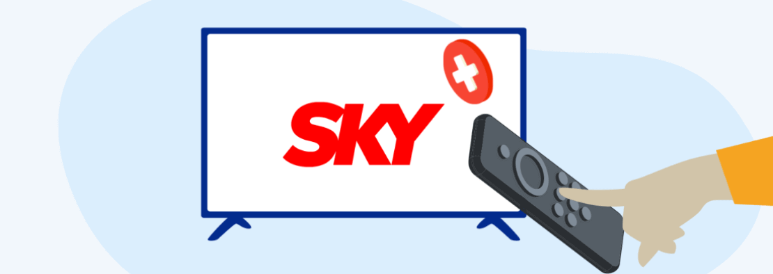 Logo Sky e televisão