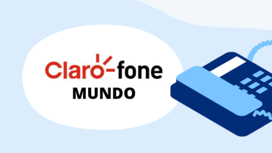 telefone com logo claro fone mundo