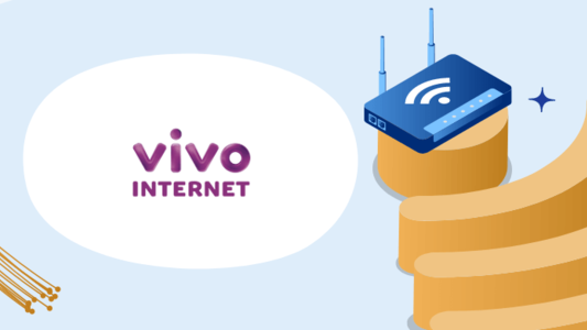 modem wifi com cabo e logo vivo internet