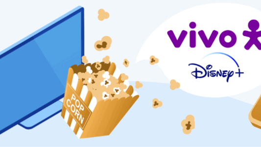 tv com pipoca e logo vivo disney plus