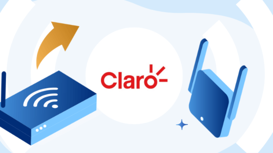 Logo claro e modem