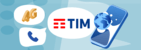 Ilustração com um celular, um globo terrestre, um simbolo de telefone e outro do 4G. Logo da TIM ao centro.