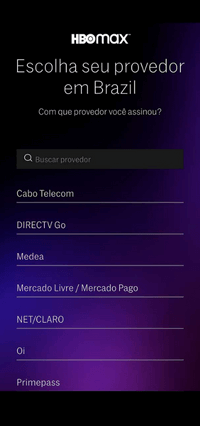 Escolha Entrar na Conta e Entrar com Provedor