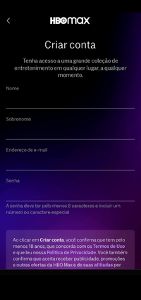 Insira dados de login Meu Vivo